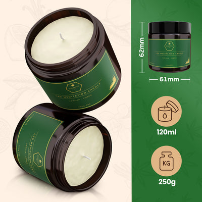 Handgegossene CBD Duftkerze - Vanille x Zitrone
